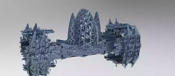 Cyberpunk Docking rig Crain Low-poly 3D model