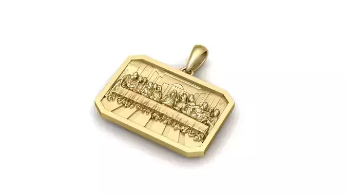 Last Supper Jesus Christ Pendant 30x20 mm
