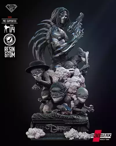 B3DSERK Darkness Bust Tested for 3D printing 3D print model