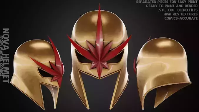 Marvel Nova Prime Helmet for Cosplay 3D print model