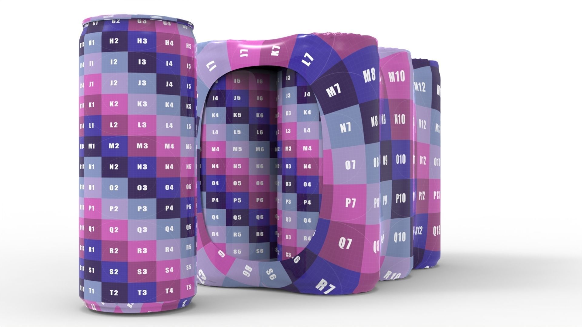 Six pack packaging beverage soda cans 10-5oz - 310ml Texture_7