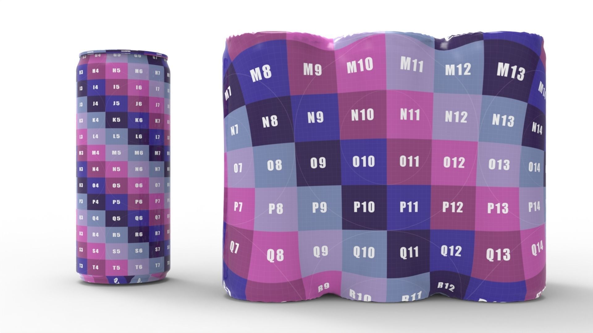 Six pack packaging beverage soda cans 10-5oz - 310ml Texture_8