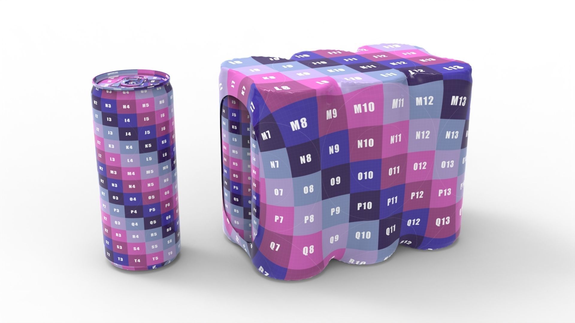 Six pack packaging beverage soda cans 10-5oz - 310ml Texture_6