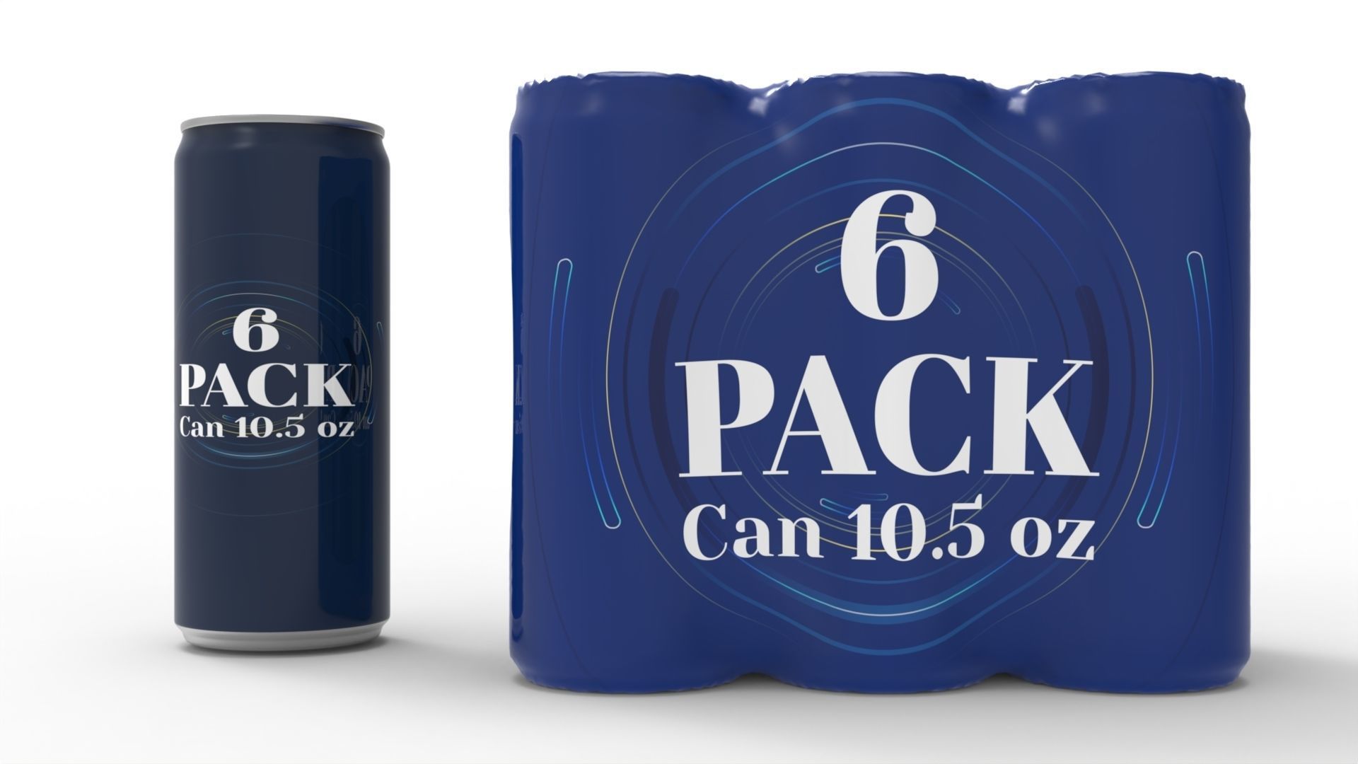 Six pack packaging beverage soda cans 10-5oz - 310ml Texture_2