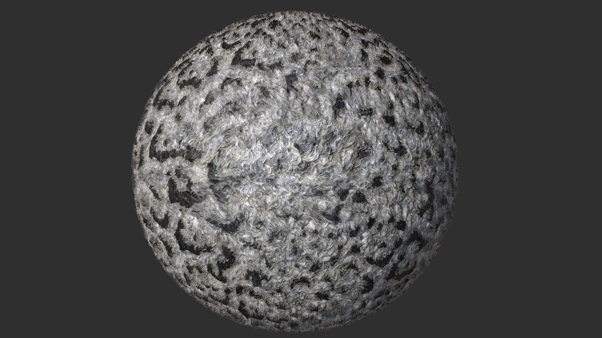 Snow leopard Fur Pbr 4k Texture 3D model_4