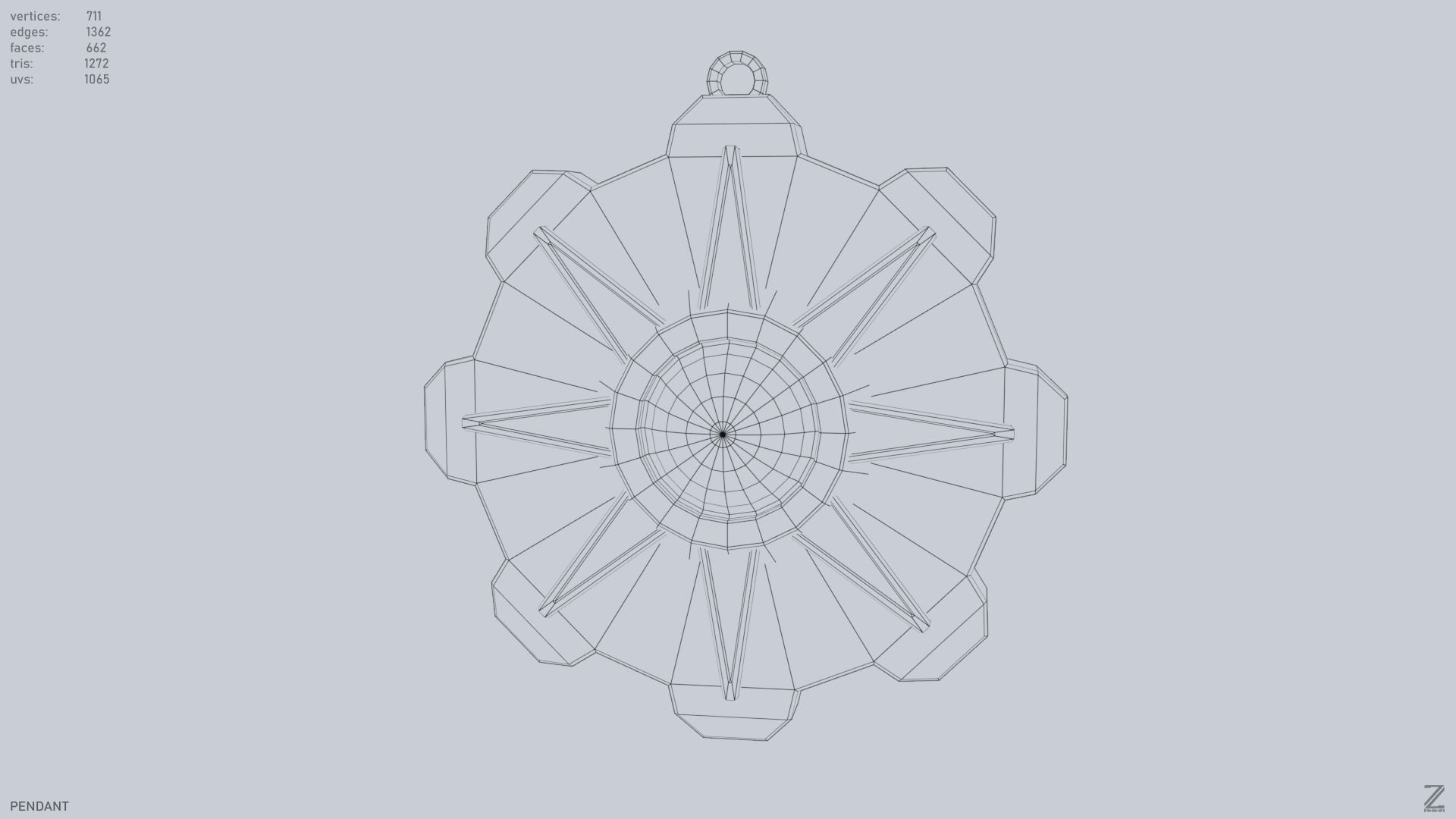 Pendant Low-poly 3D model_11