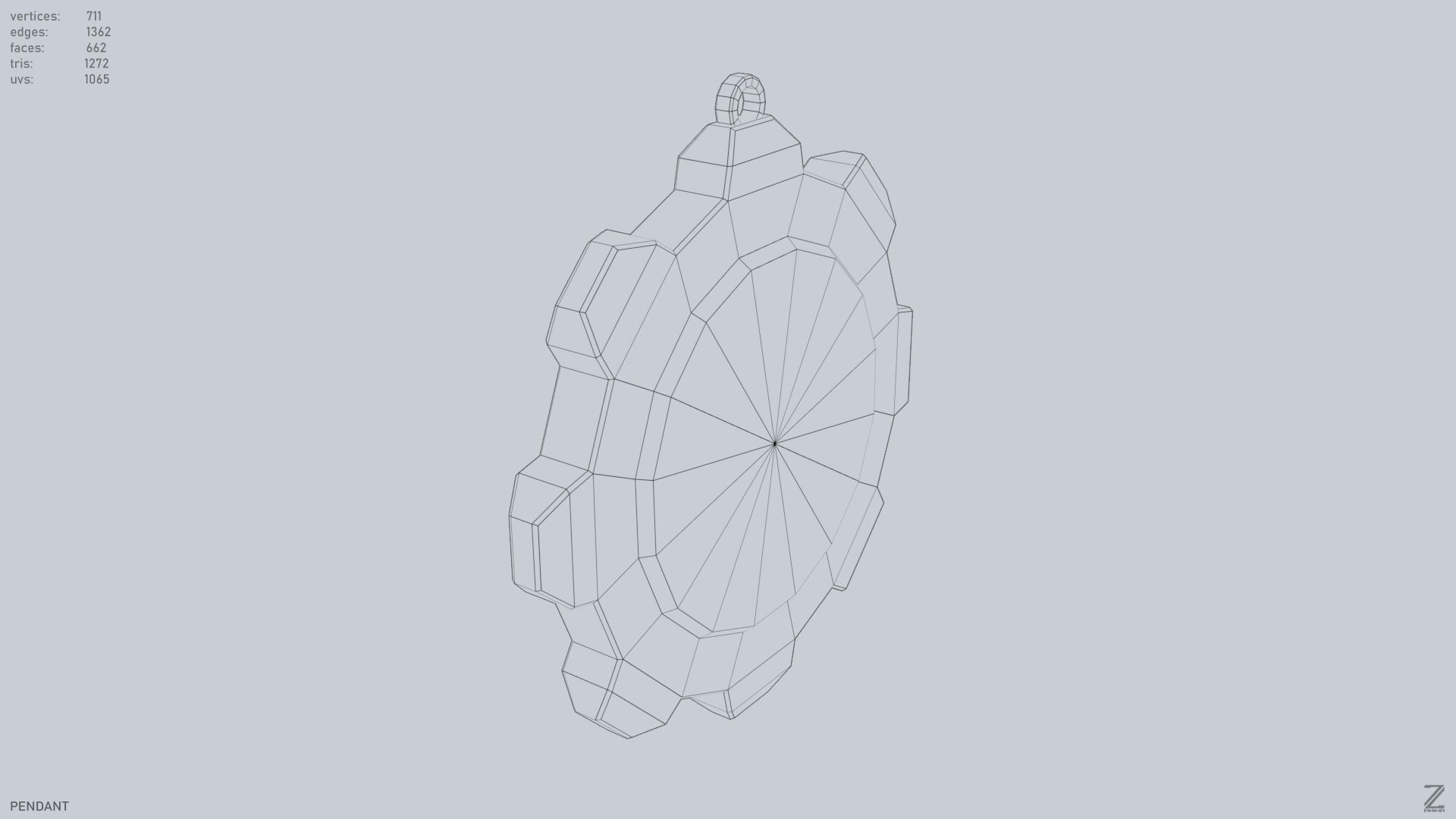 Pendant Low-poly 3D model_12