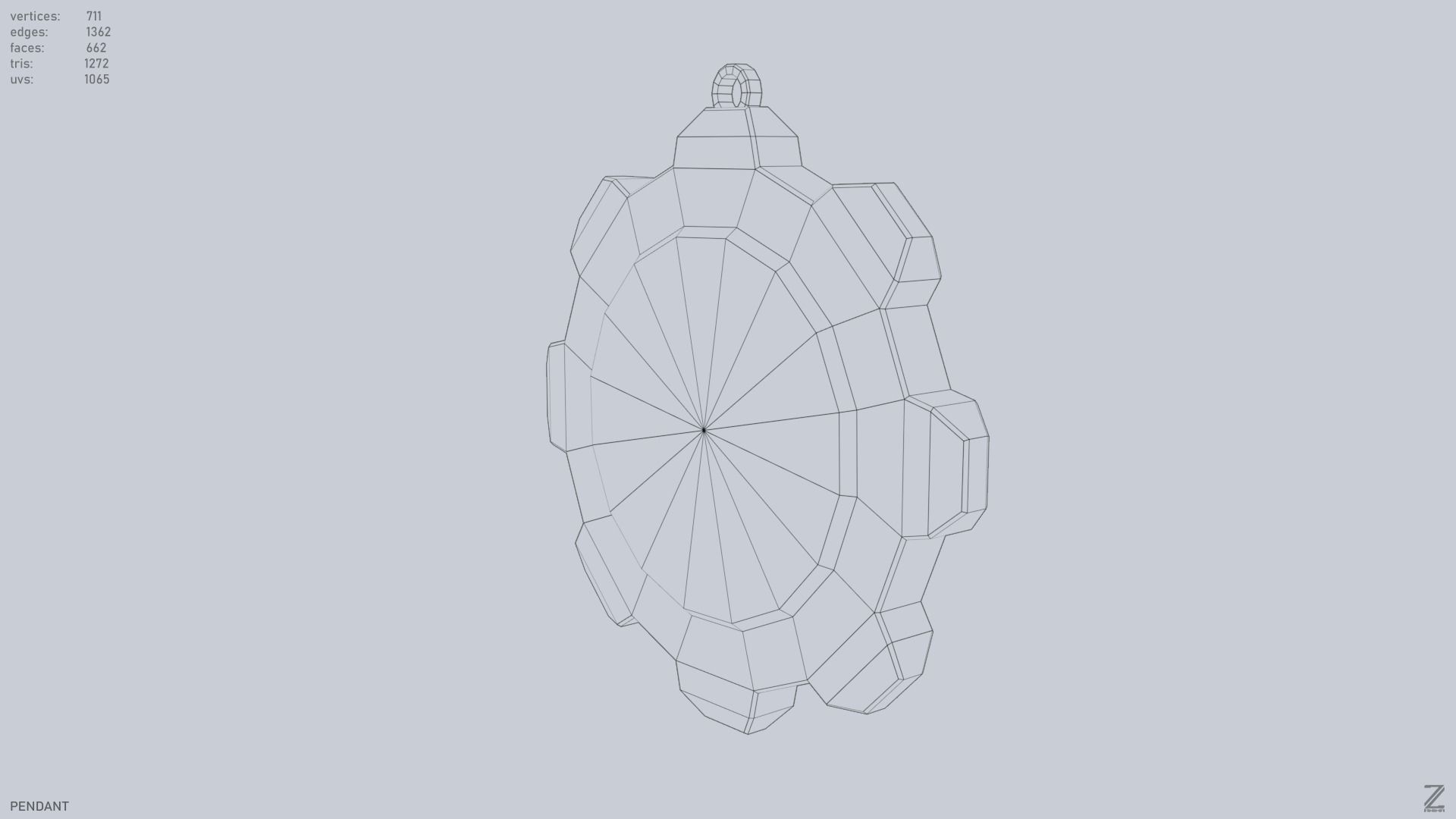Pendant Low-poly 3D model_14