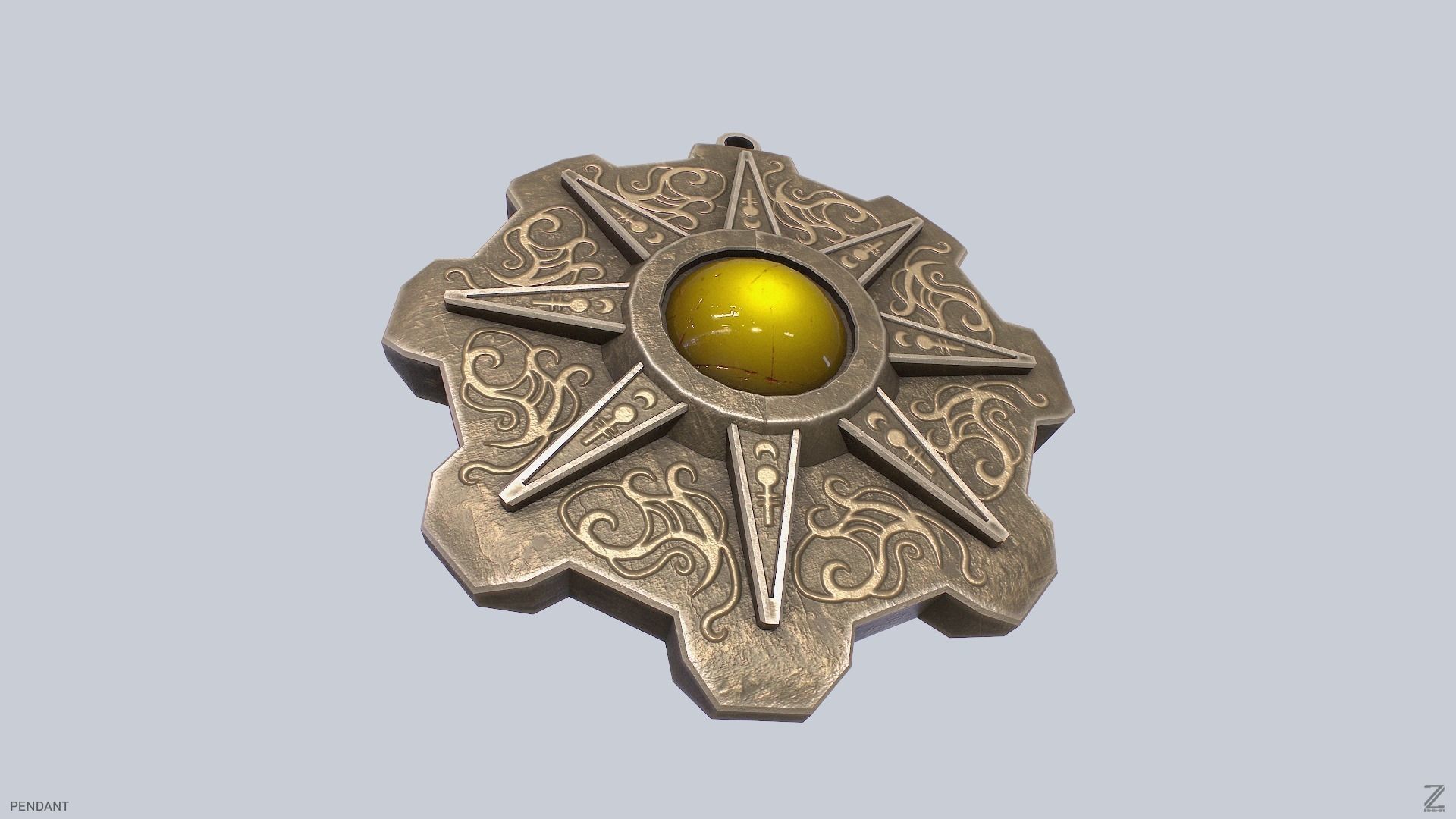 Pendant Low-poly 3D model_8