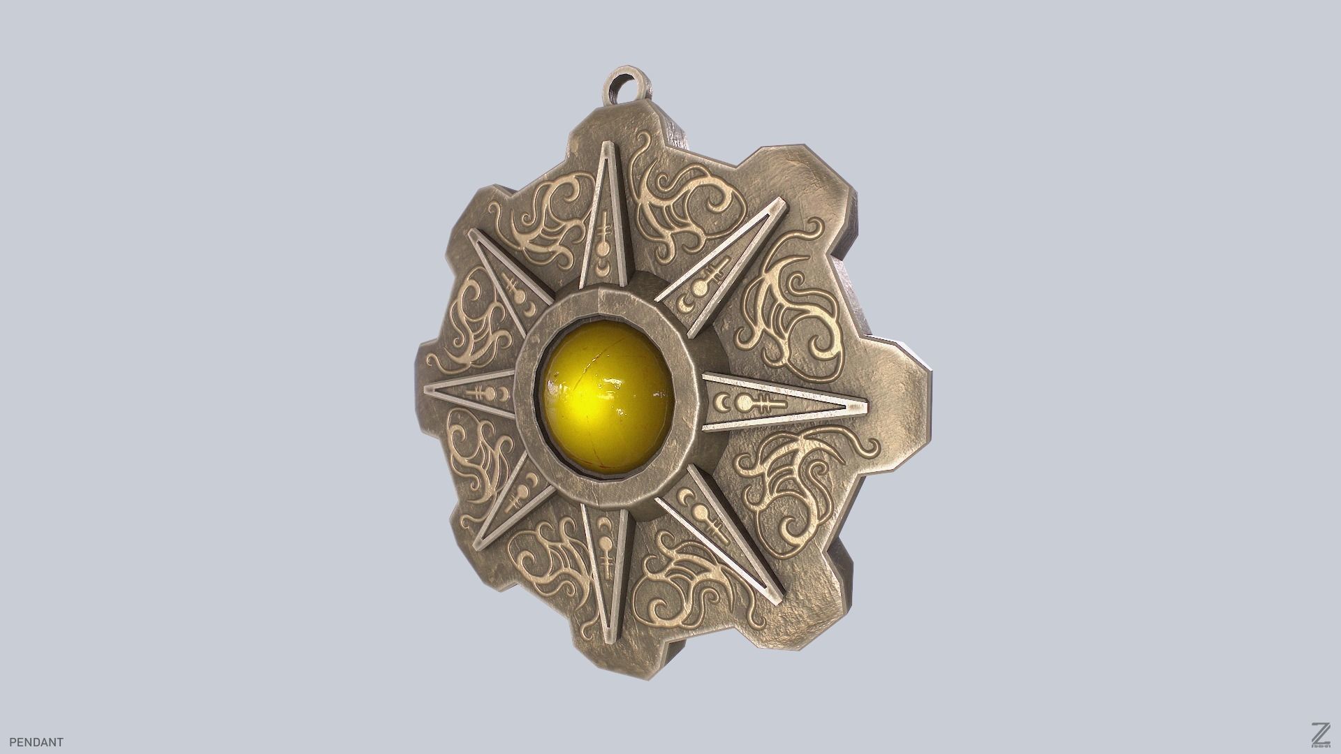 Pendant Low-poly 3D model_2