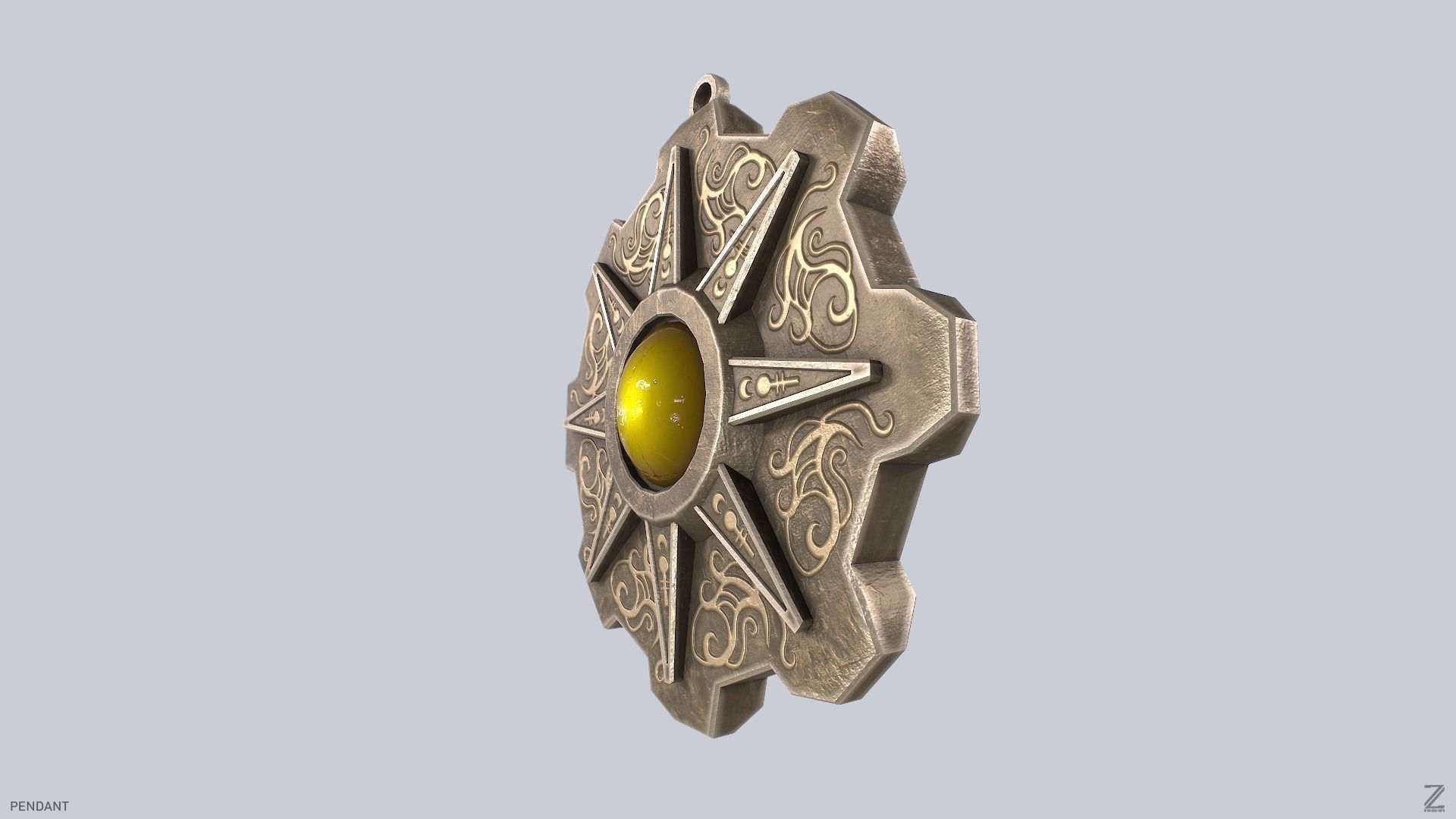 Pendant Low-poly 3D model_5