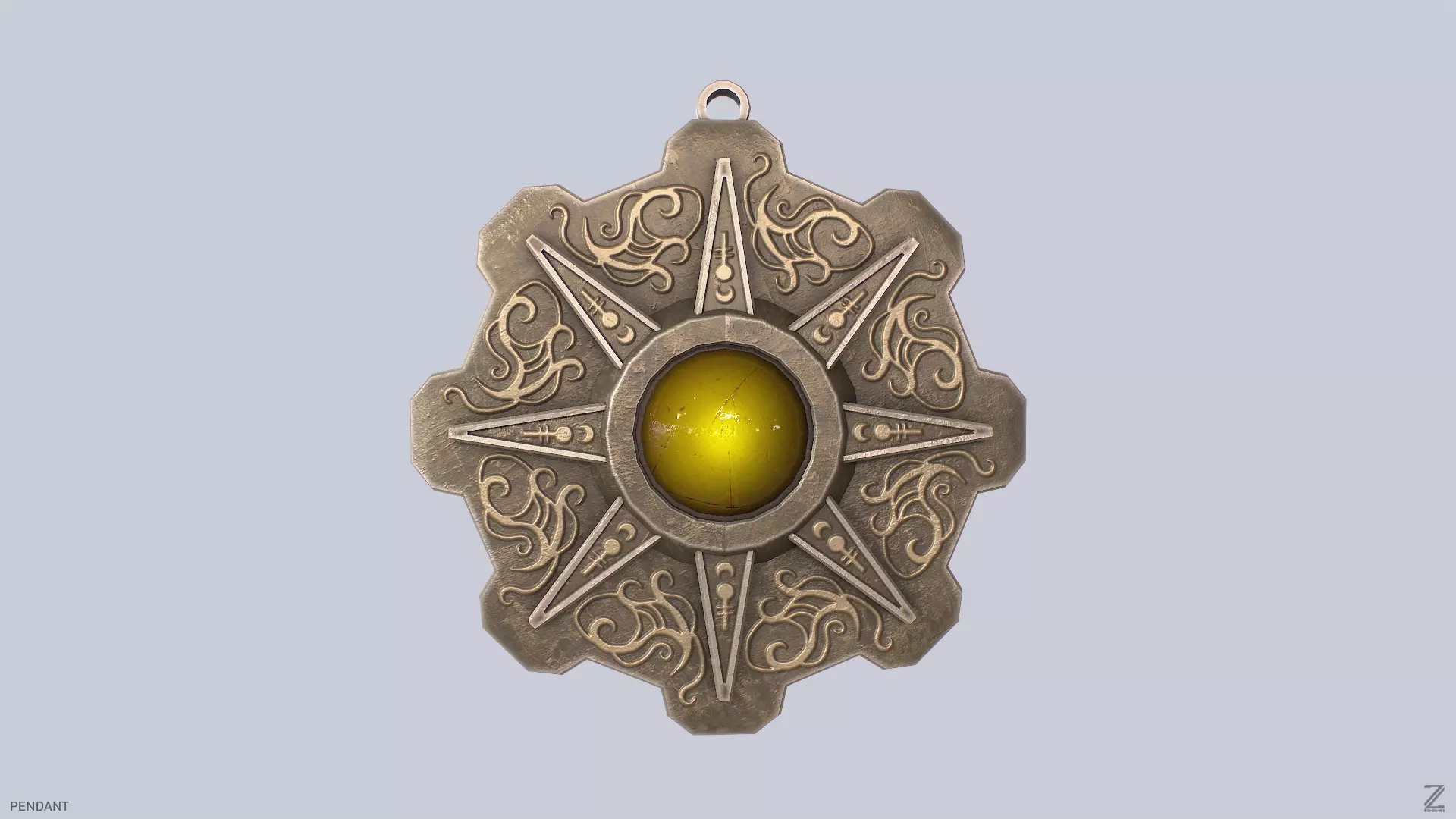 Pendant Low-poly 3D model_0