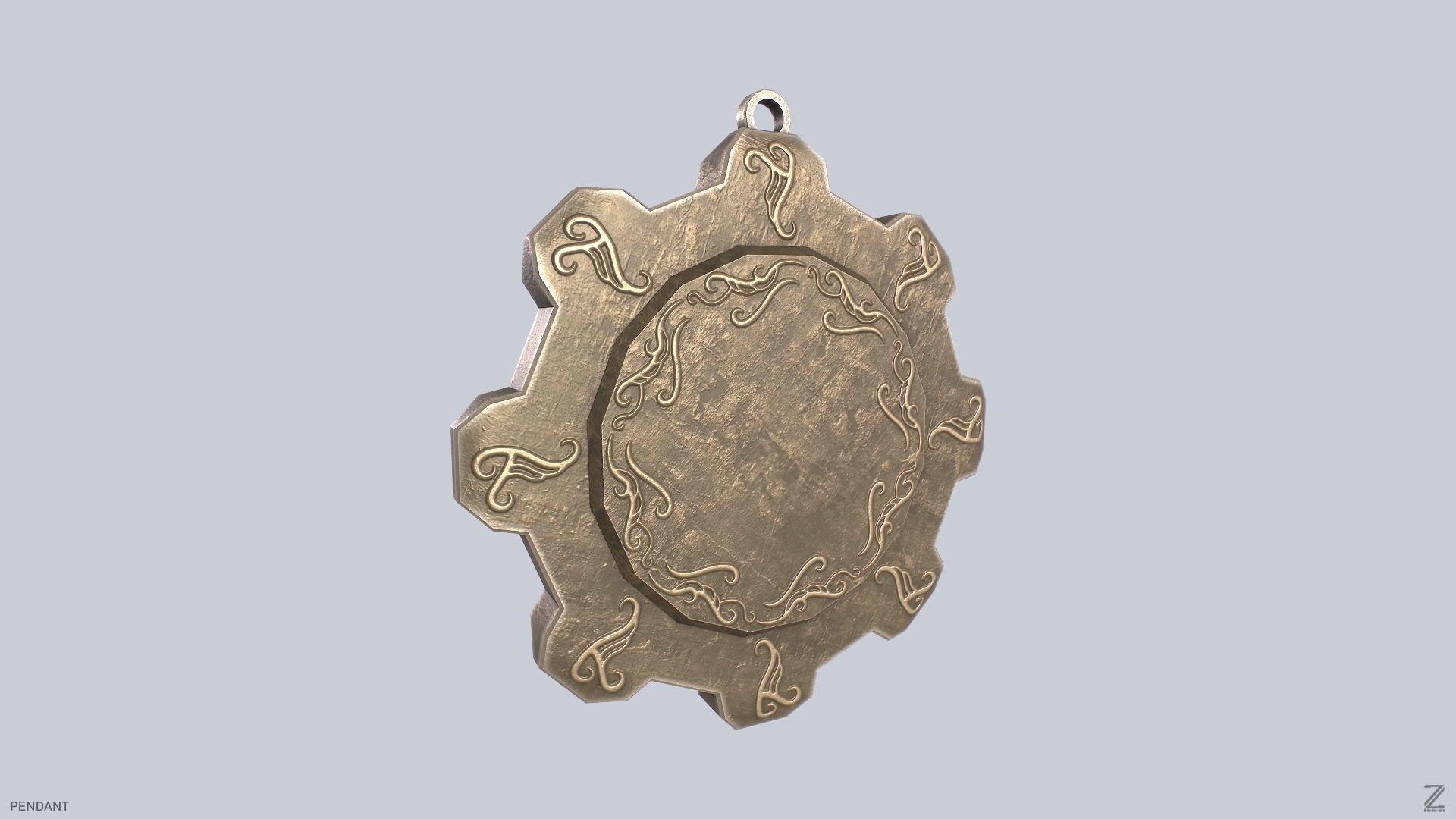 Pendant Low-poly 3D model_6