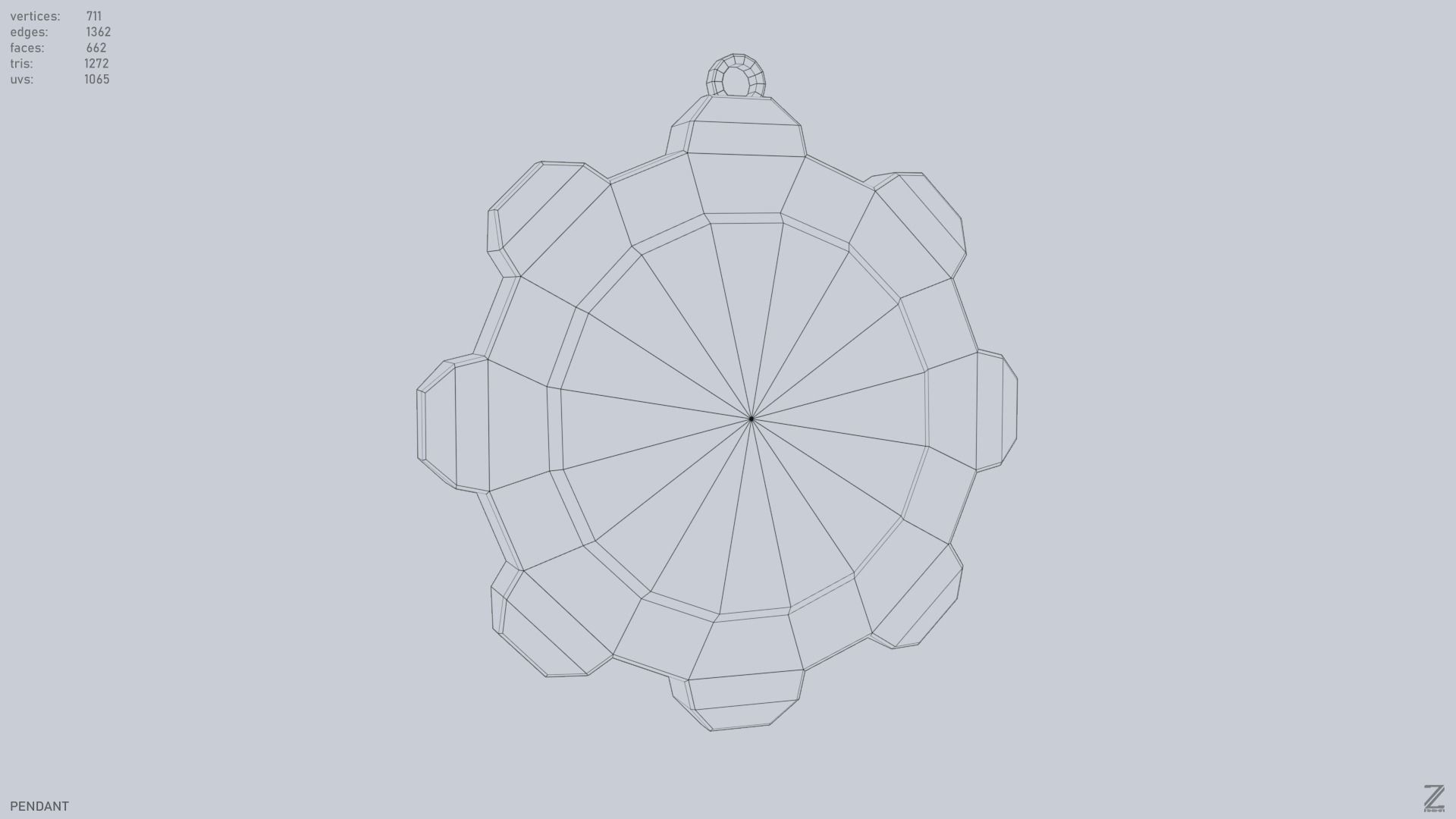 Pendant Low-poly 3D model_13