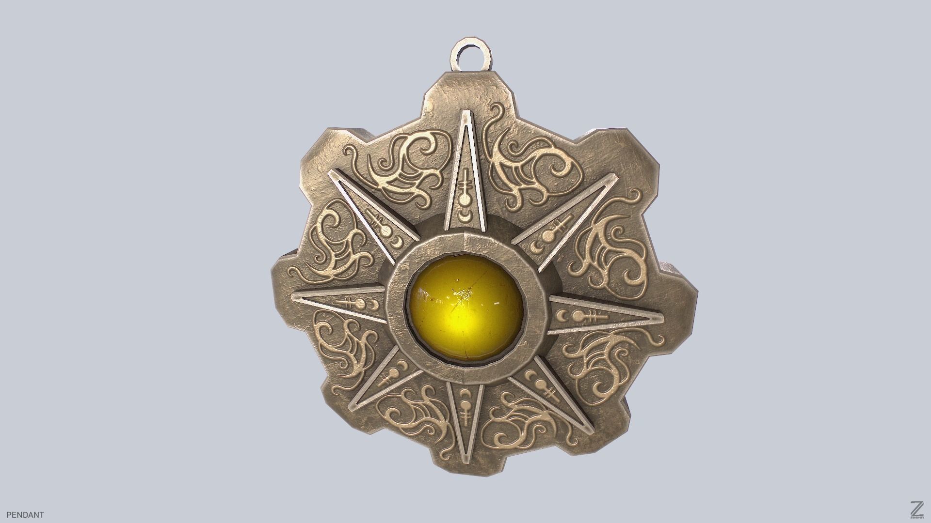Pendant Low-poly 3D model_9