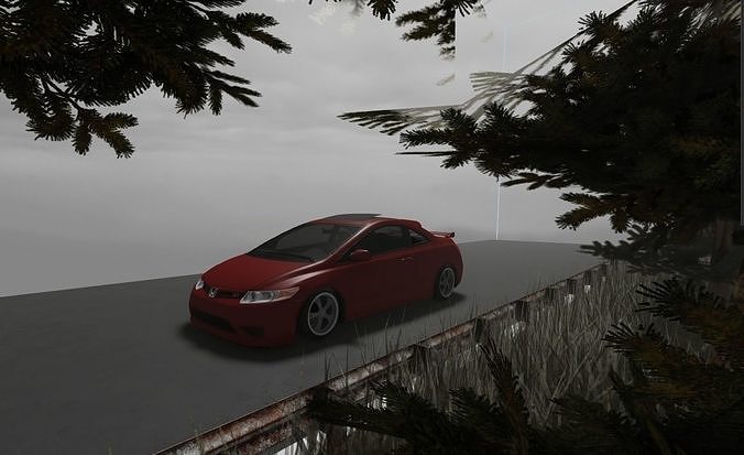 8th gen Honda civic Free low-poly 3D model
