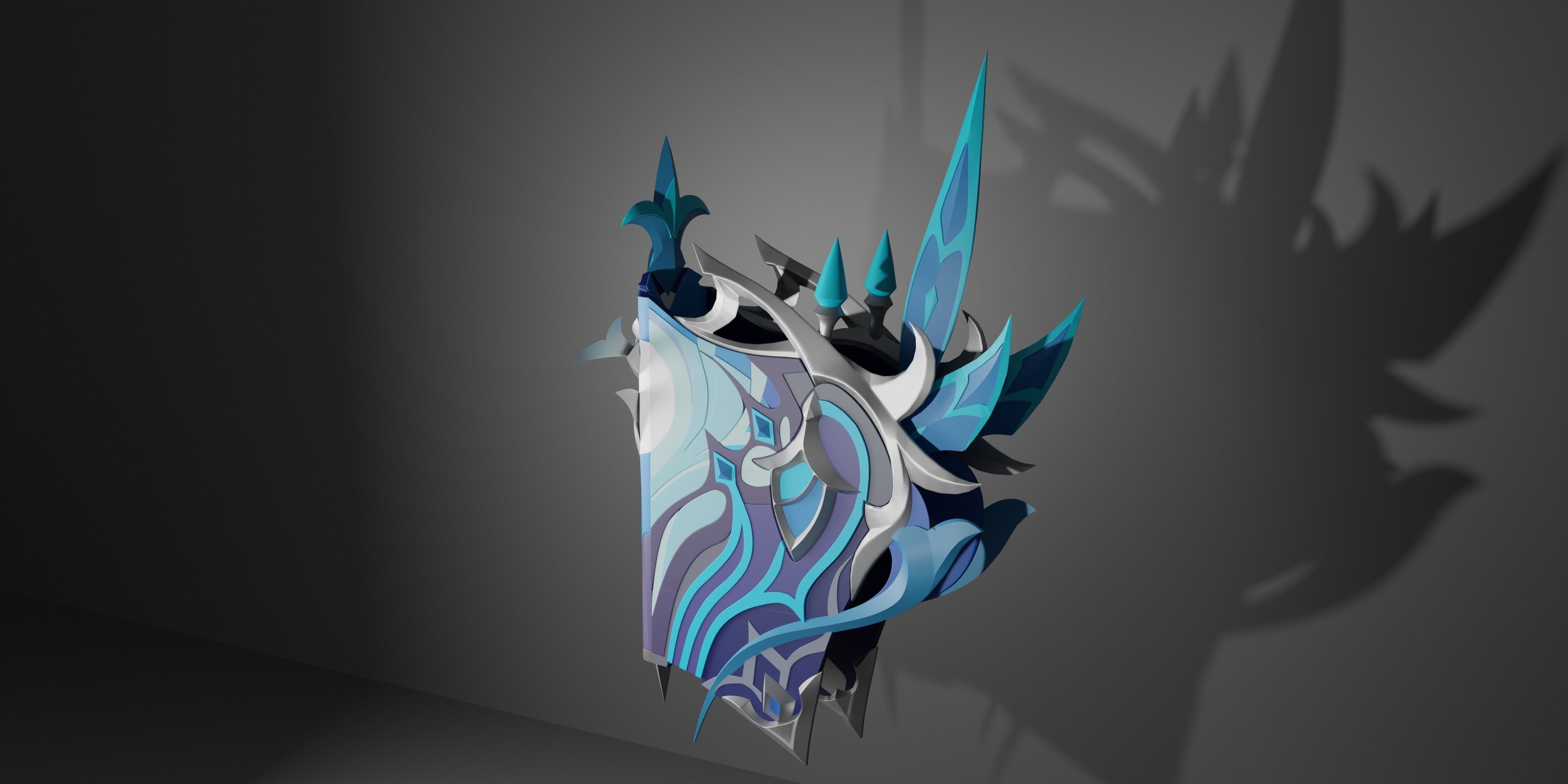 Genshin impact Neuvillette Catalyst Tome of the Eternal Flow 3D print model_3