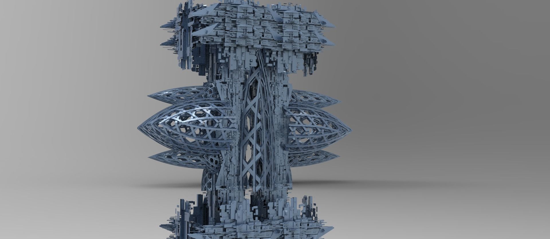 Covenant Skyscraper Docking tower rig  Low-poly 3D model_1