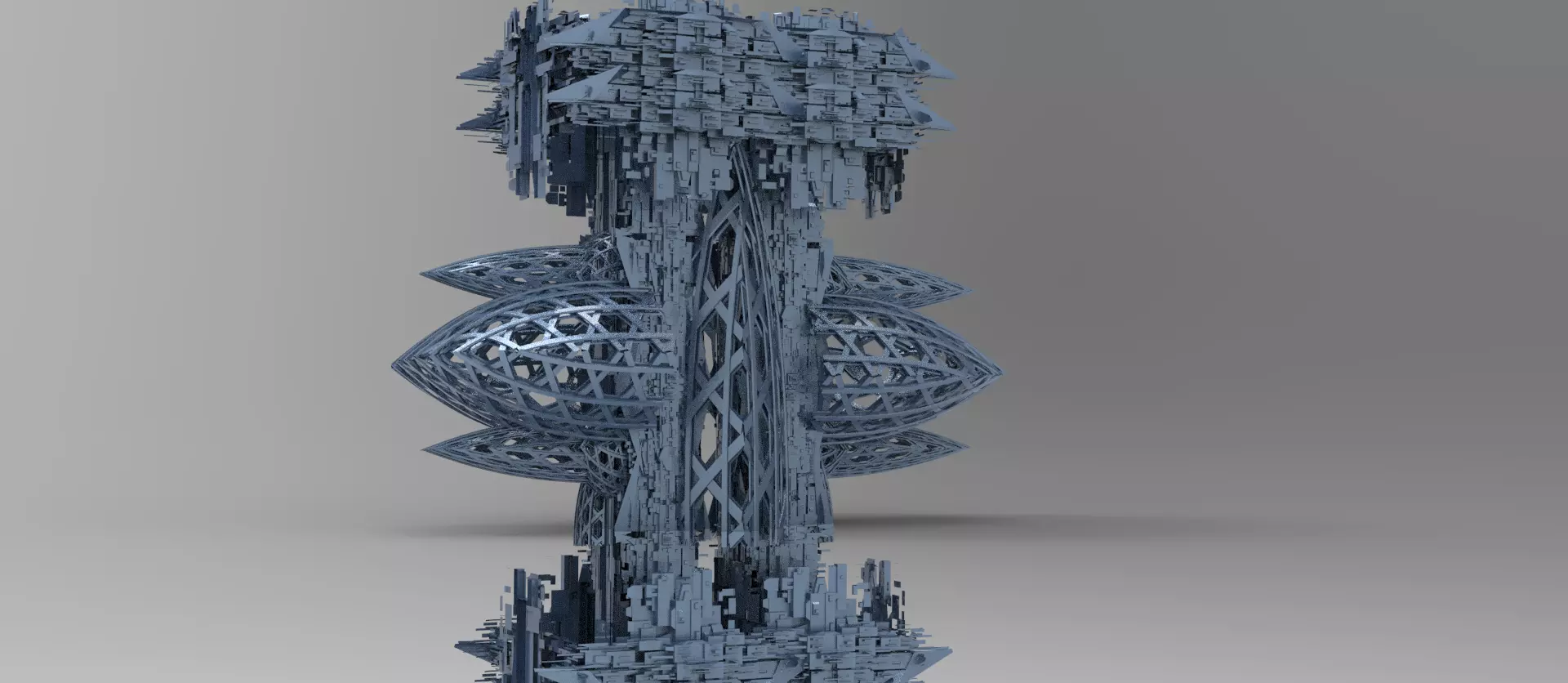 Covenant Skyscraper Docking tower rig  Low-poly 3D model_0