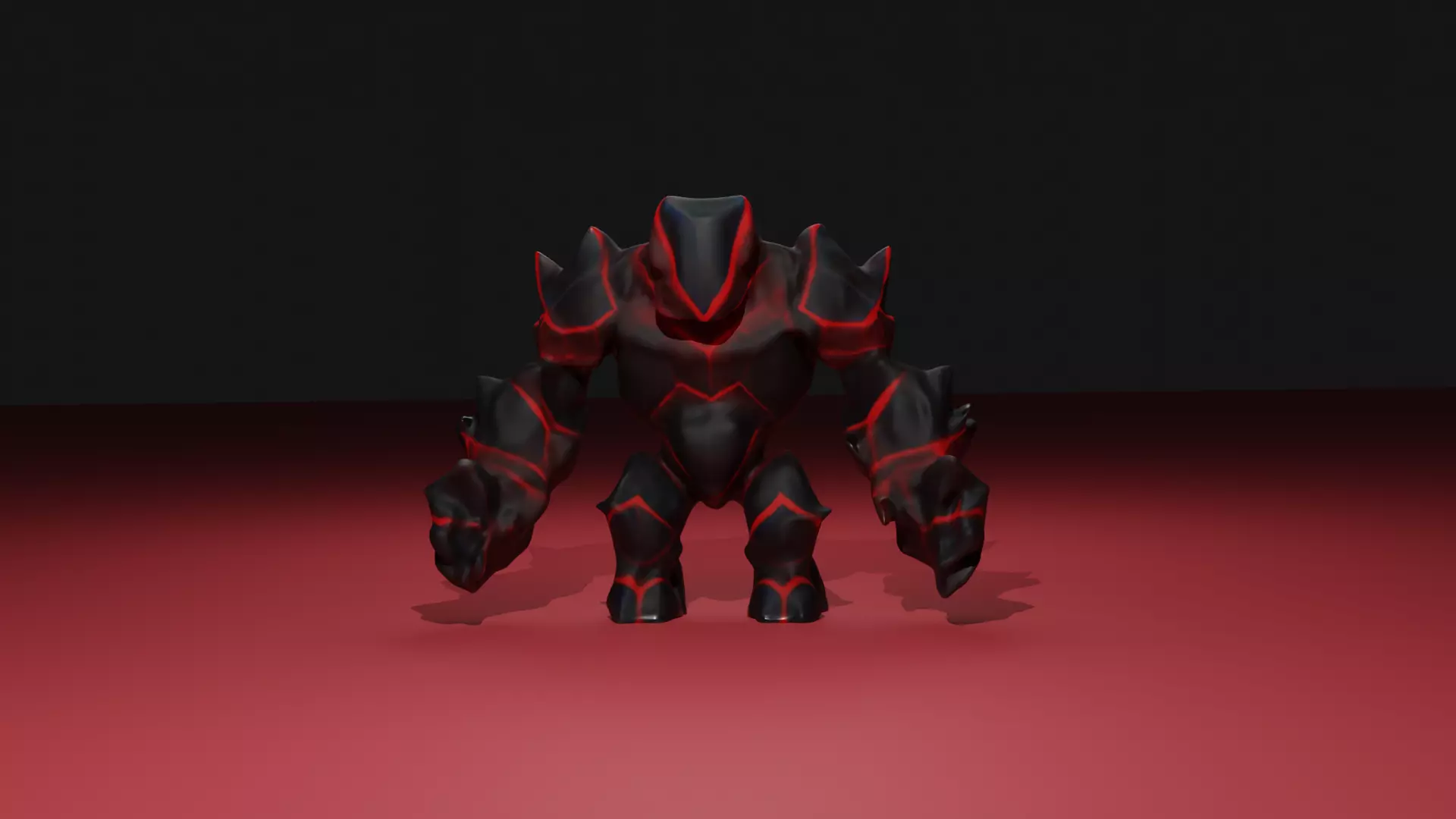 Red Golem 3D model_0