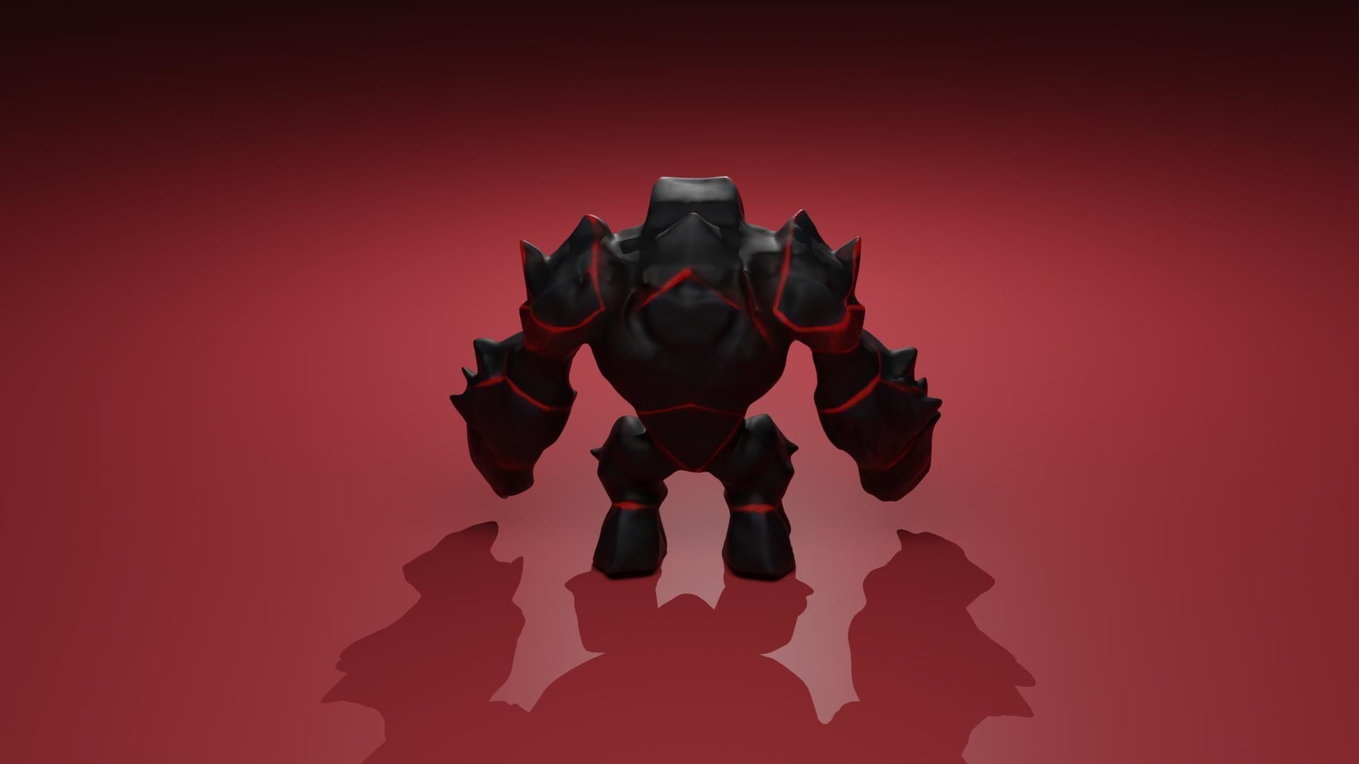 Red Golem 3D model_1