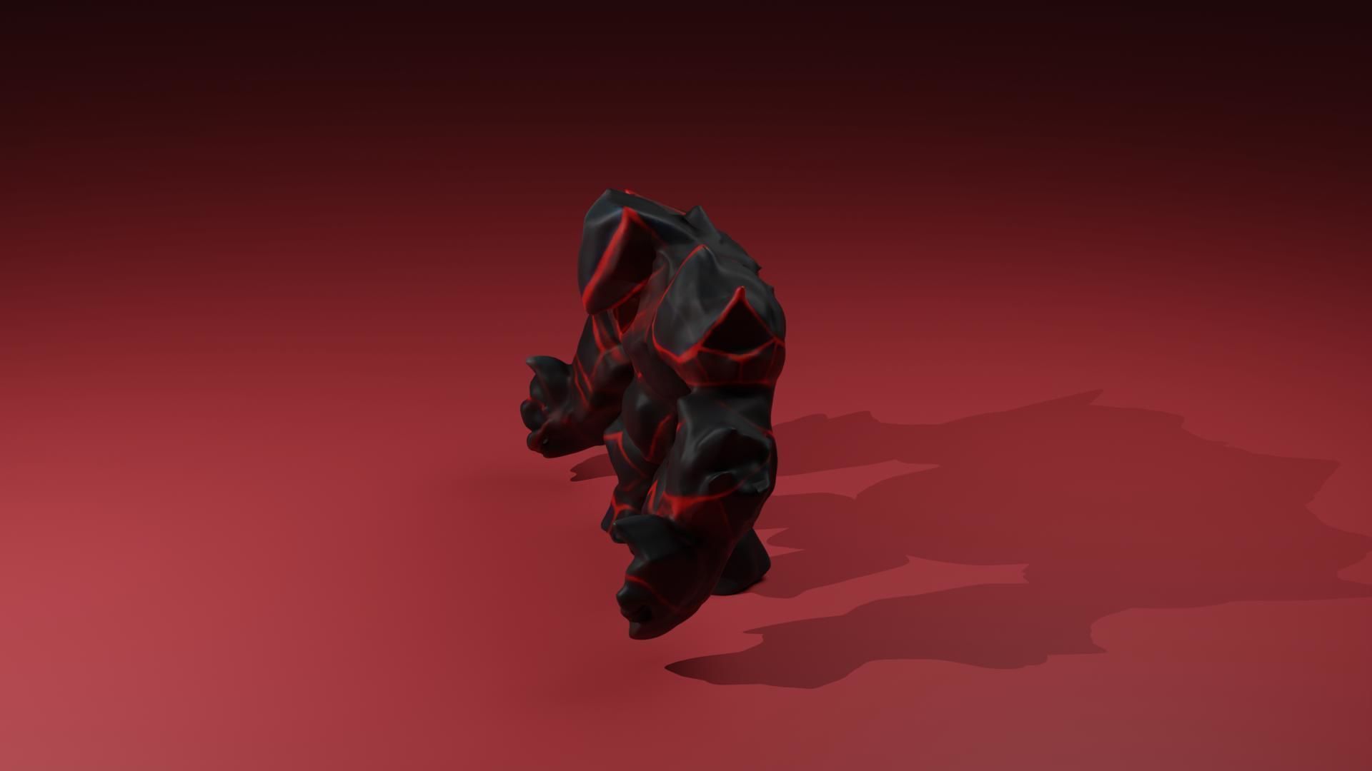 Red Golem 3D model_2