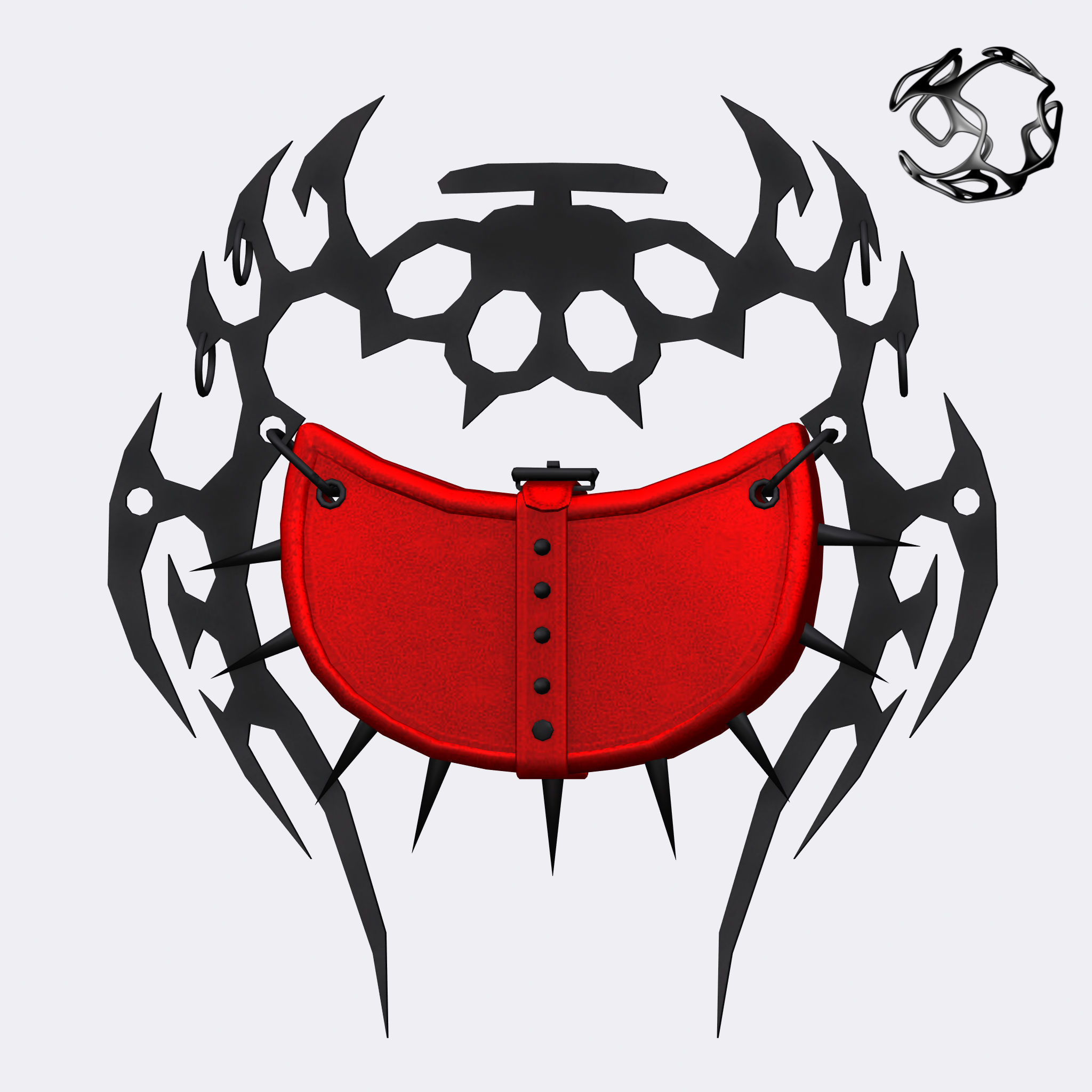 Cybr Bag - Game Ready Low-poly 3D model_3