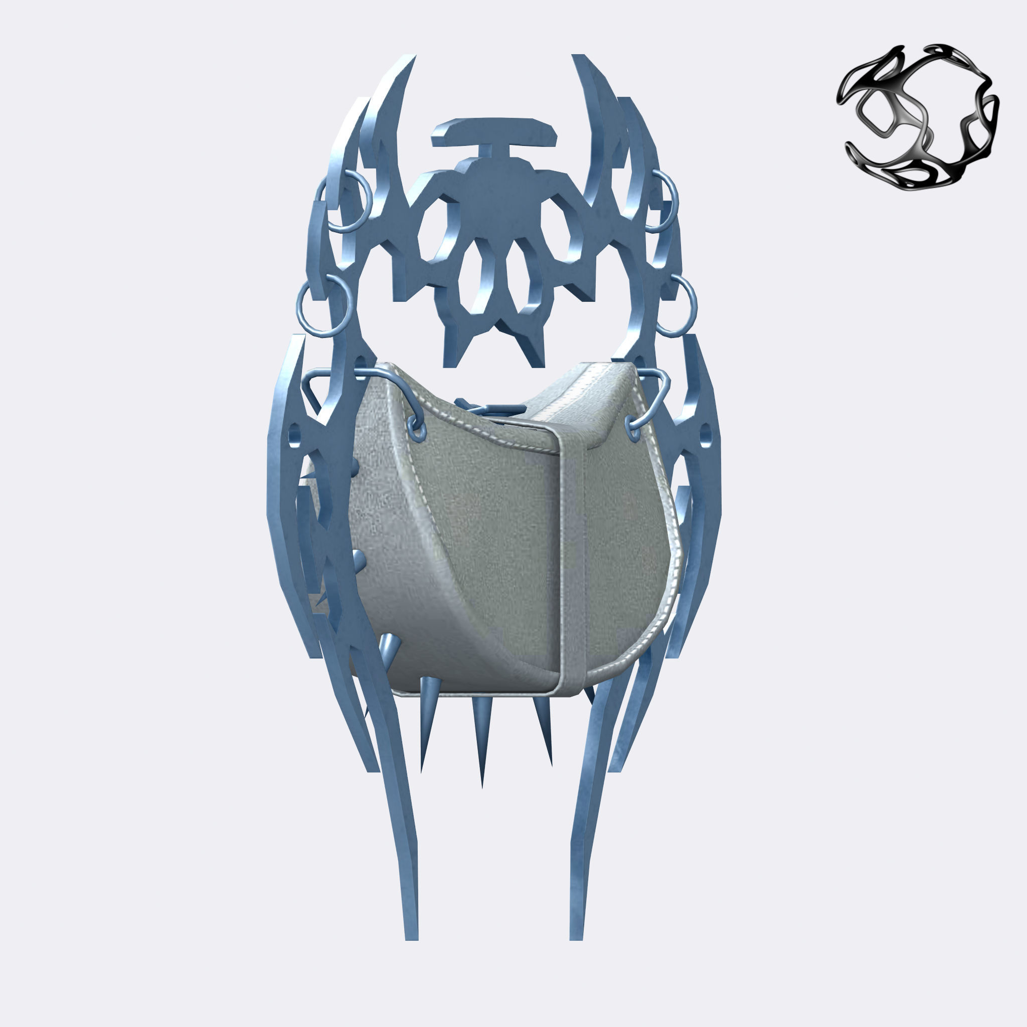 Cybr Bag - Game Ready Low-poly 3D model_6