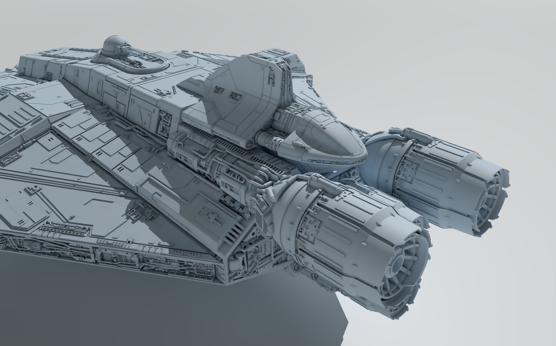 Star Wars Ahsoka serie Ghost with Fantom  3D print model_2