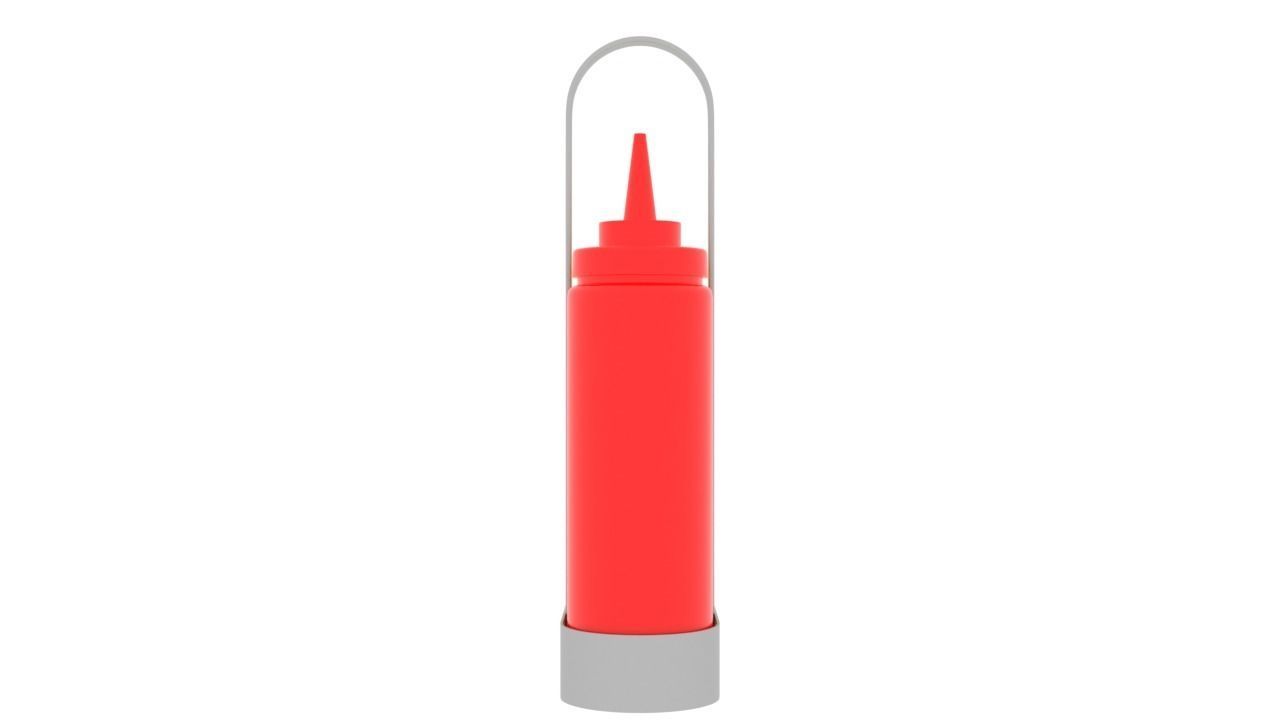 Condiment containers 3D model_2