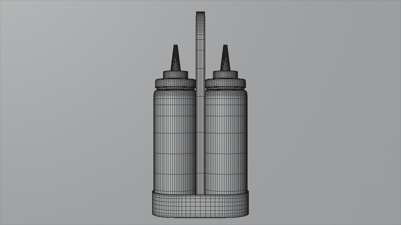 Condiment containers 3D model_6