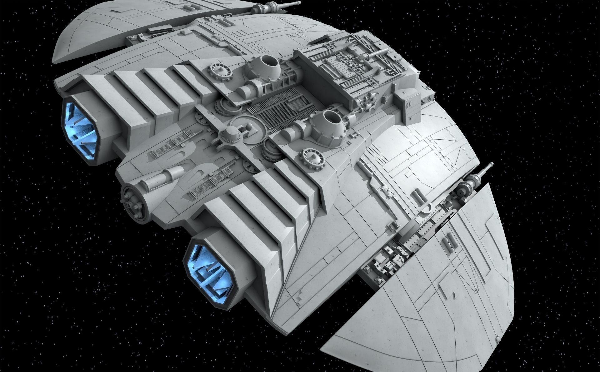 Battlestar Galactica Original Serie Cylon Raider 3D print model_1