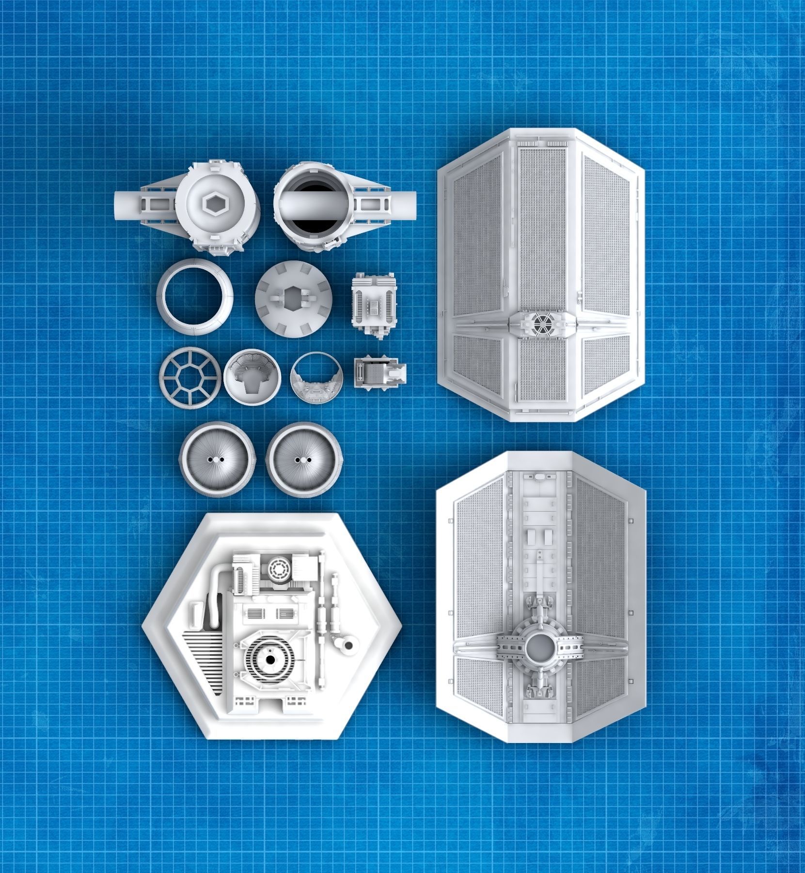 Star Wars Empirse Stricks Back Tie Bomber 3D print model_1