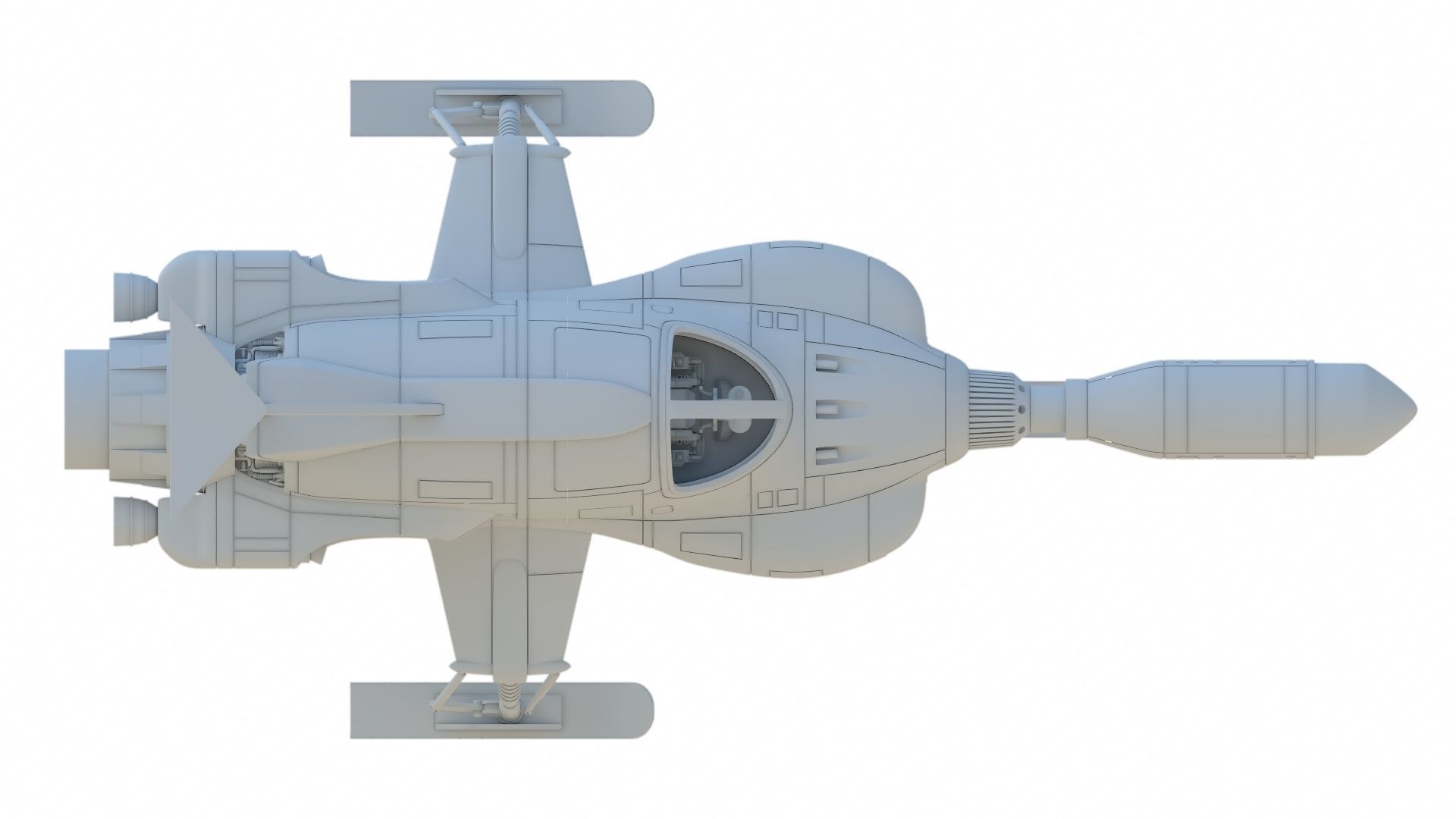 UFO Interceptor 3D print model_5