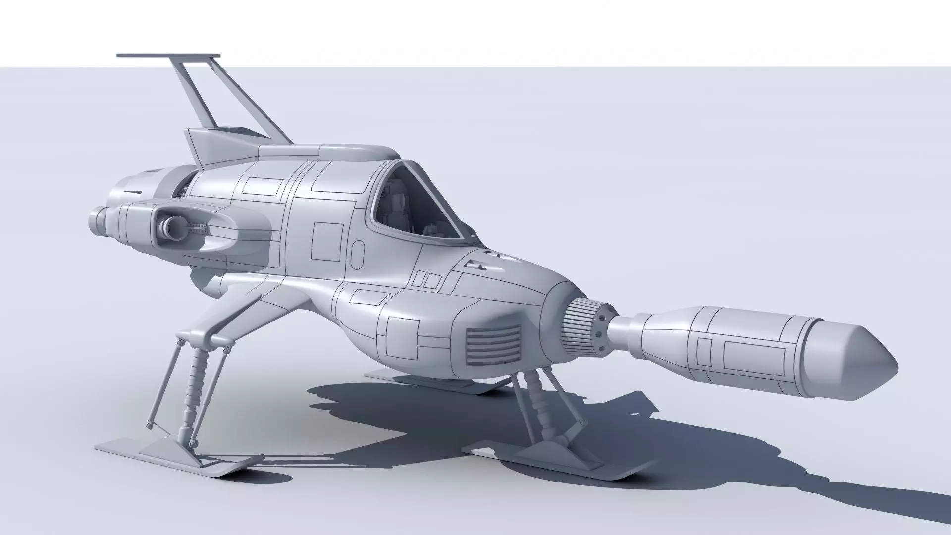 UFO Interceptor 3D print model_0