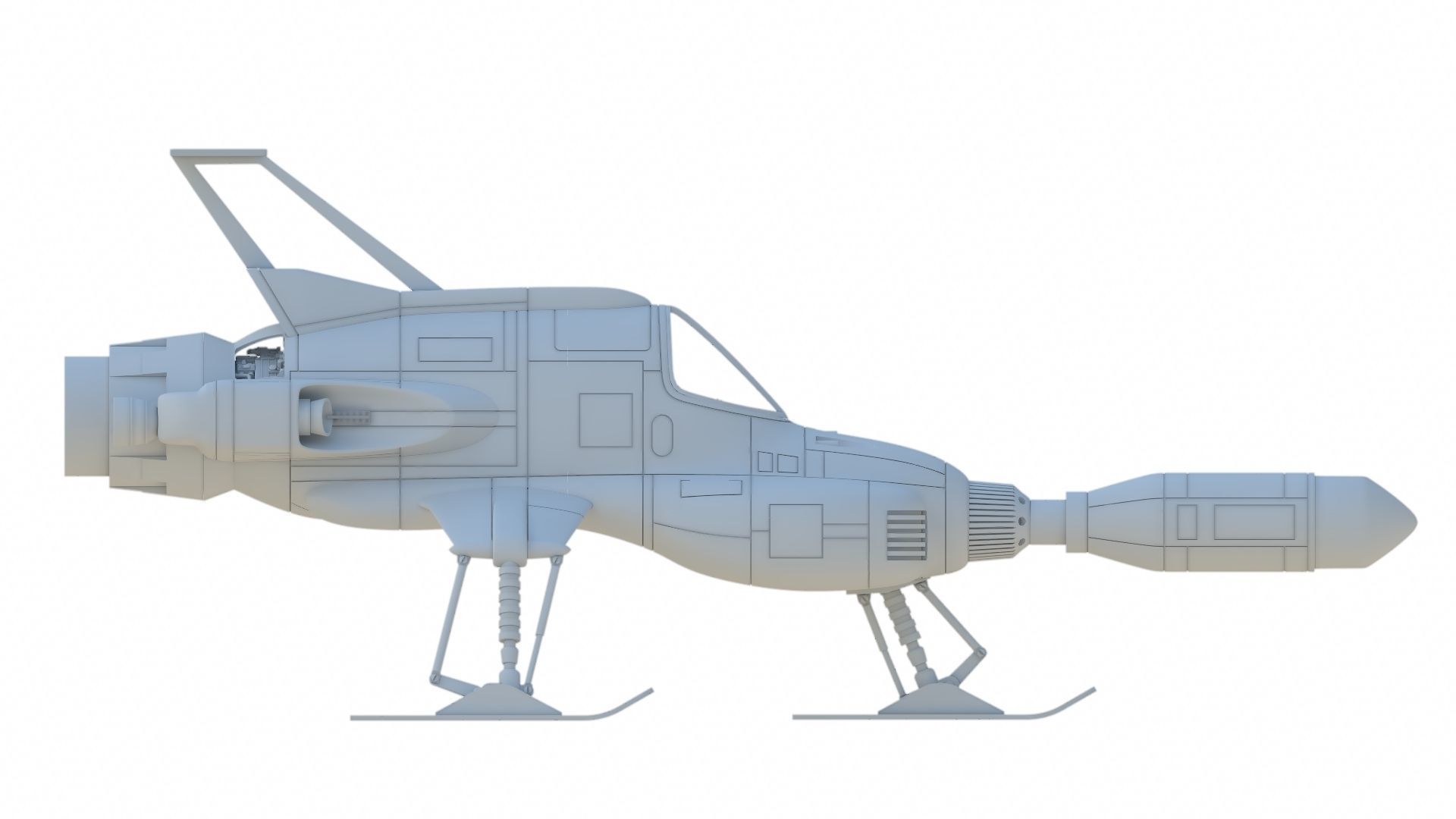 UFO Interceptor 3D print model_2