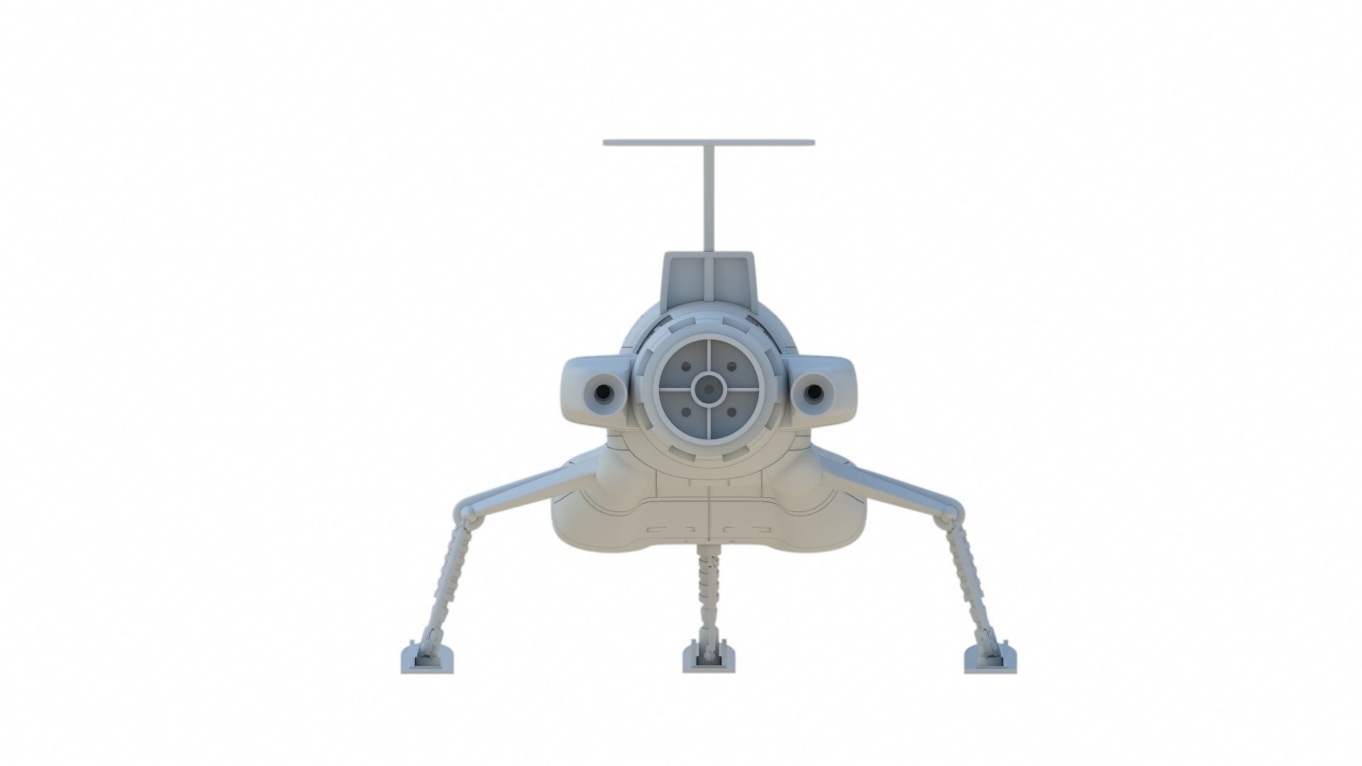 UFO Interceptor 3D print model_3