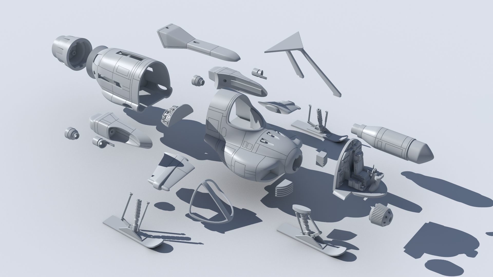 UFO Interceptor 3D print model_1