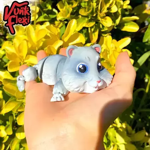 Hamster Flexi Print In Place plus figure and keychain