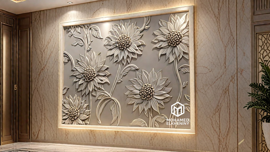 Modern Wall Panel Relief for CNC and 3D Printing 06  3D print model_11