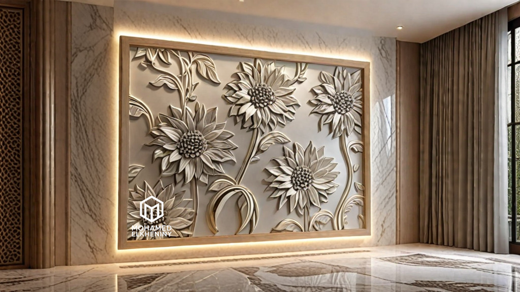 Modern Wall Panel Relief for CNC and 3D Printing 06  3D print model_12