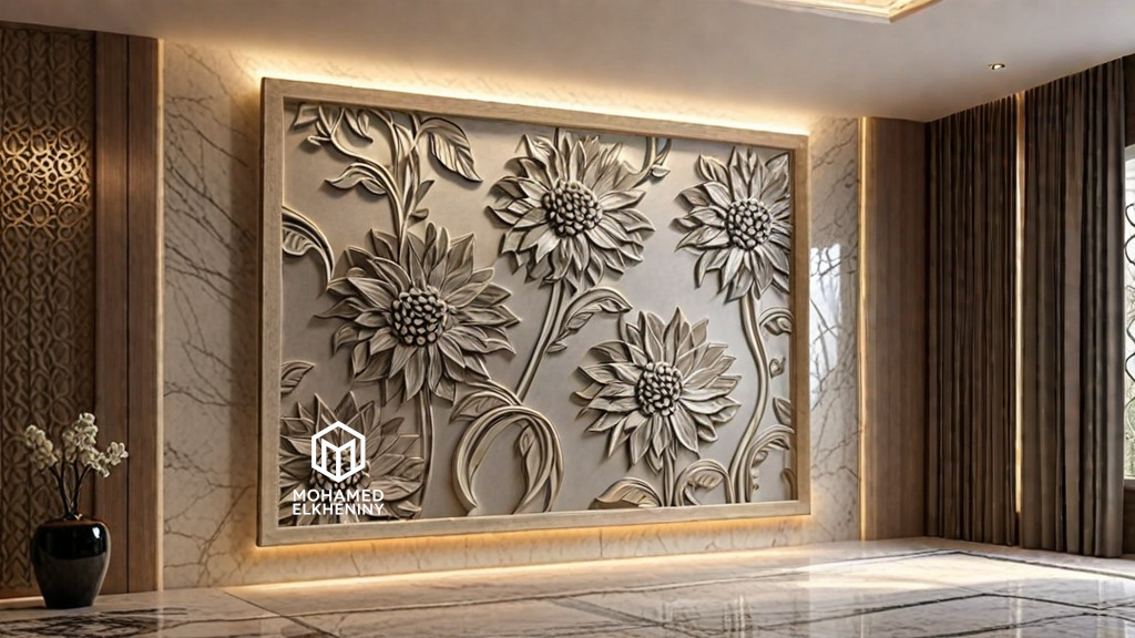 Modern Wall Panel Relief for CNC and 3D Printing 06  3D print model_1