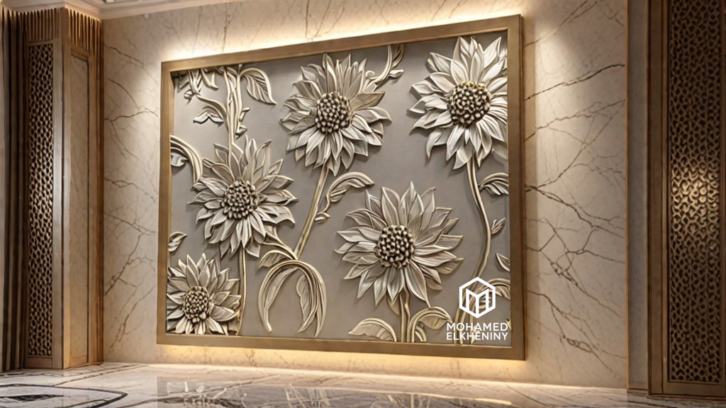 Modern Wall Panel Relief for CNC and 3D Printing 06 3D print model_0