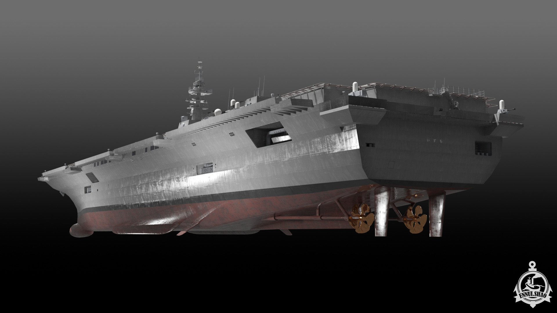 JS Izumo DDH-183 3D model_7