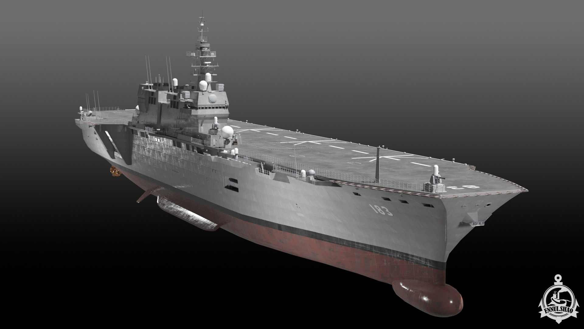 JS Izumo DDH-183 3D model_3