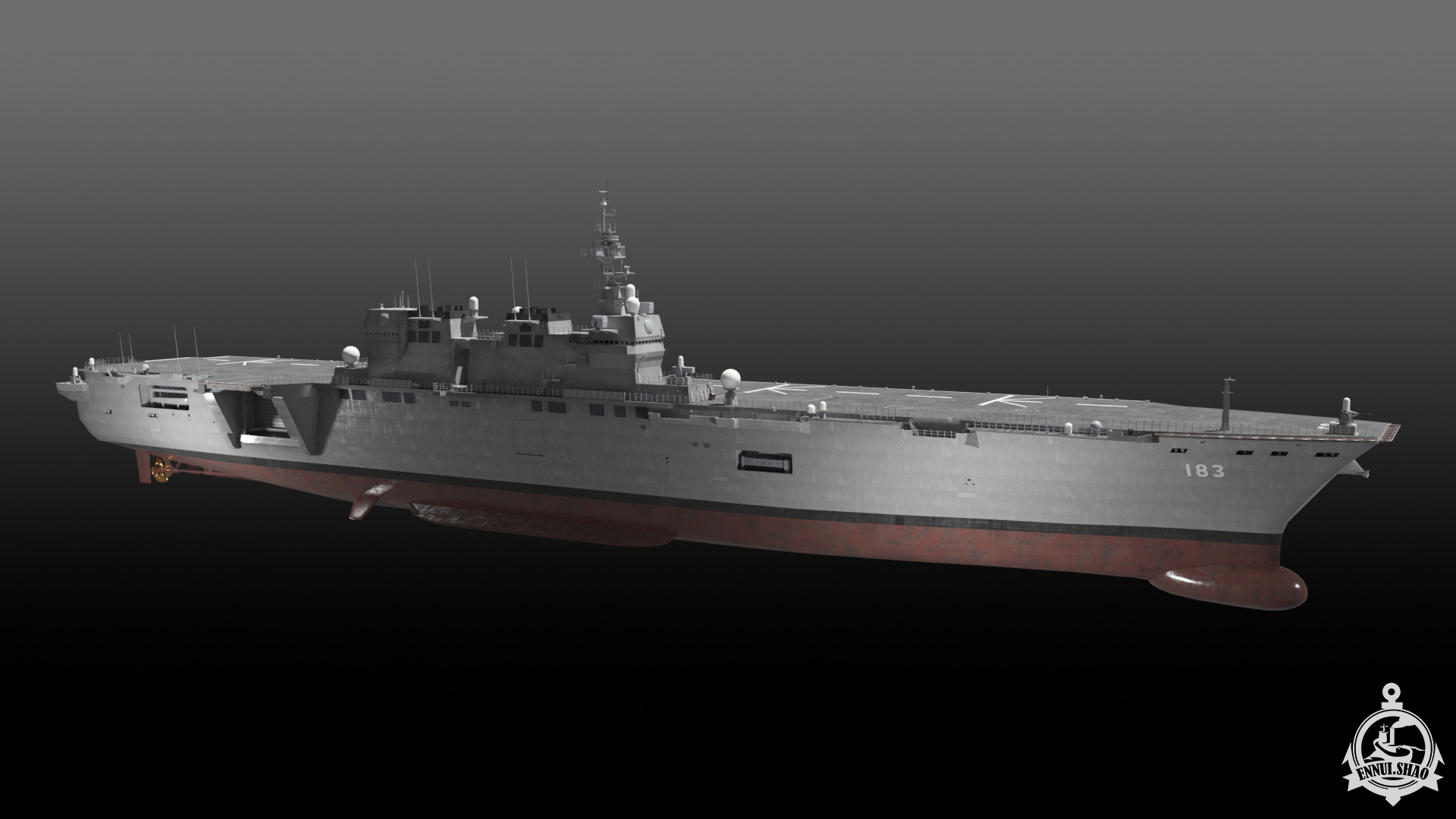 JS Izumo DDH-183 3D model_4
