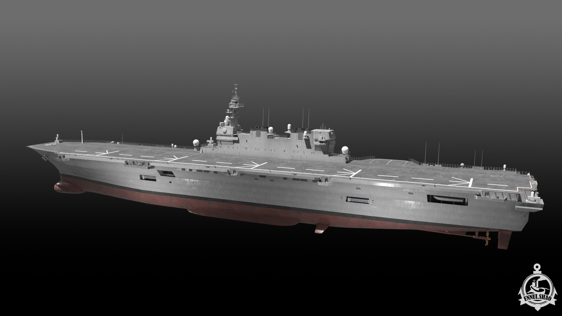 JS Izumo DDH-183 3D model_8
