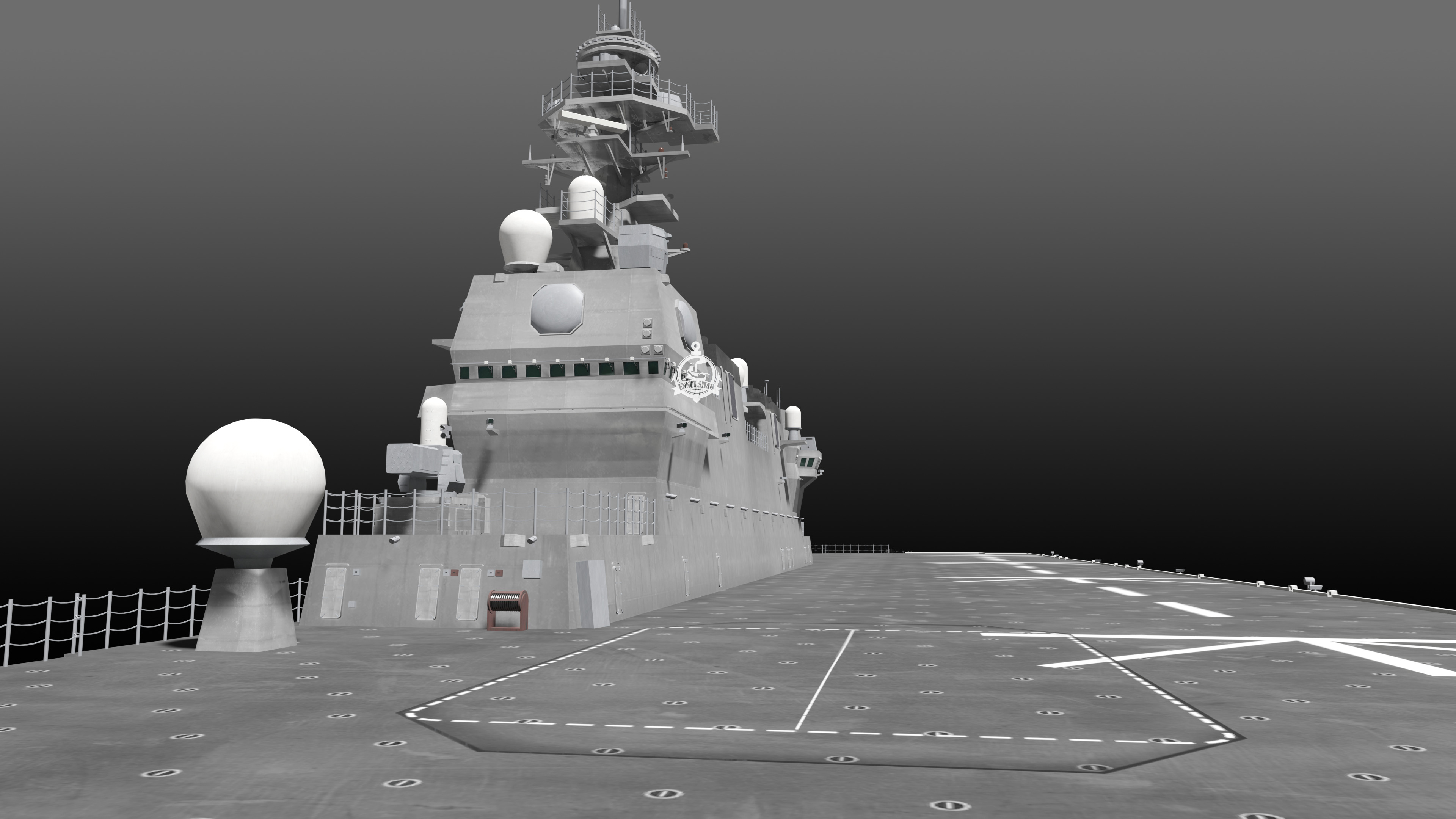 JS Izumo DDH-183 3D model_12