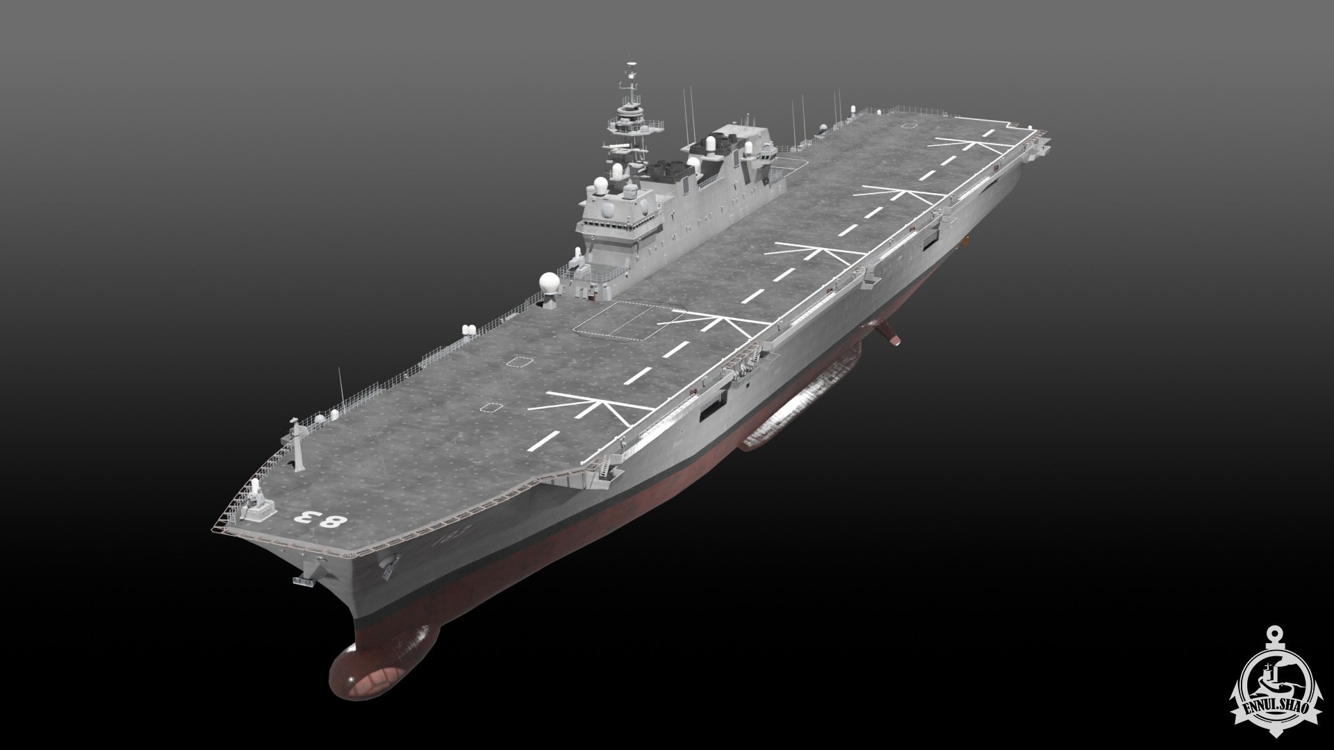 JS Izumo DDH-183 3D model_2