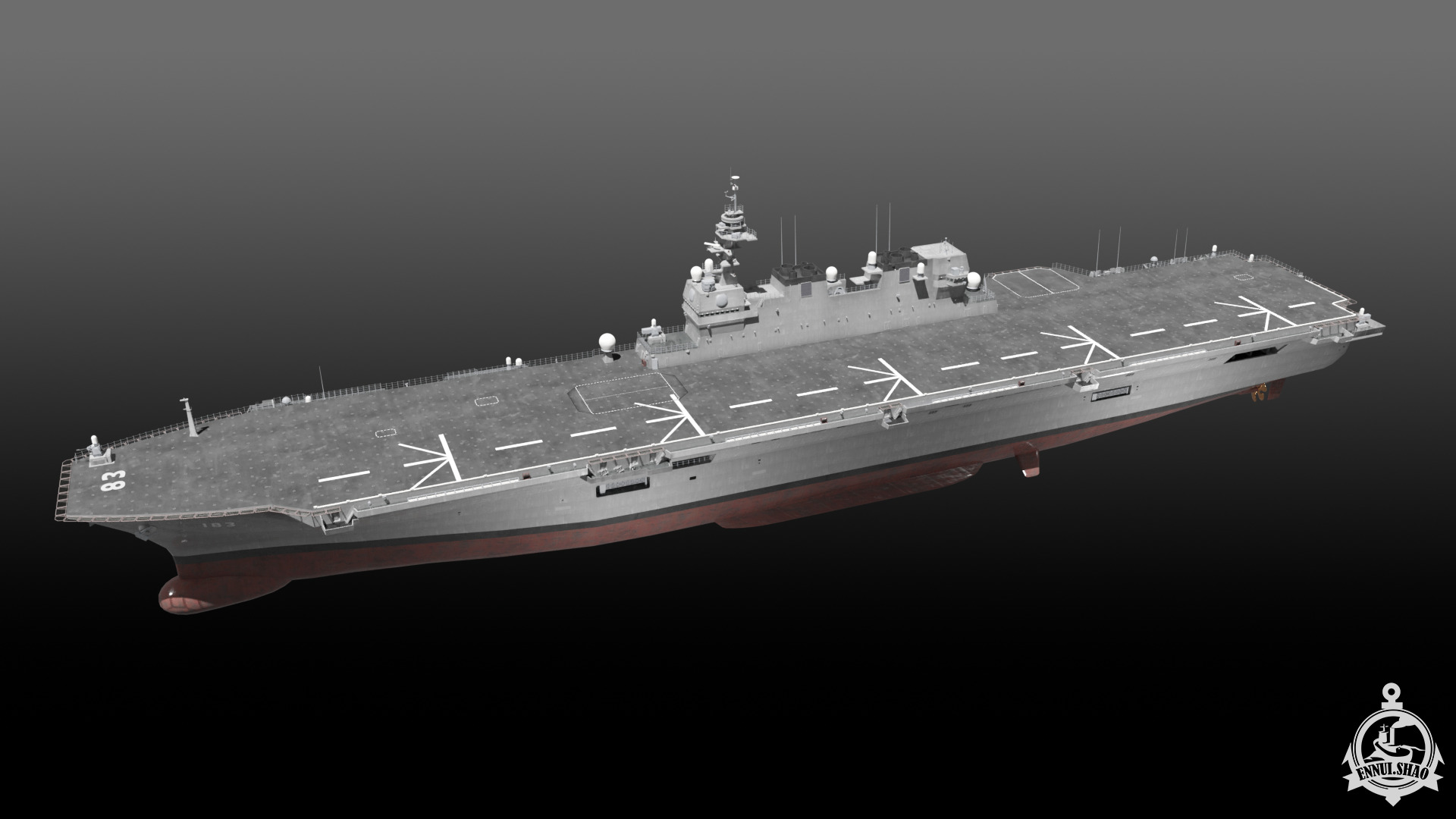 JS Izumo DDH-183 3D model_9